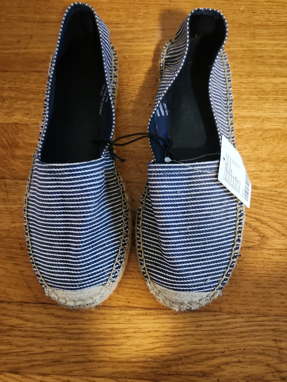 Urban Outfitters NWT Navy and White Striped Espadrille Flats
